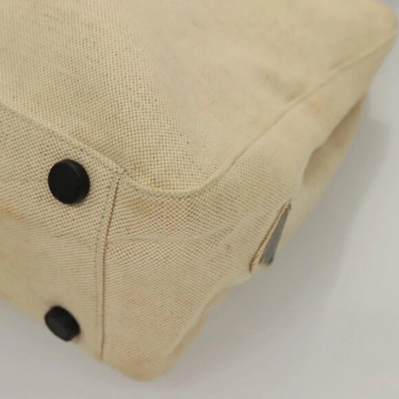 PRADA Sports Tote Bag Canvas Beige Black Auth bs27461 - Picture 12 of 16